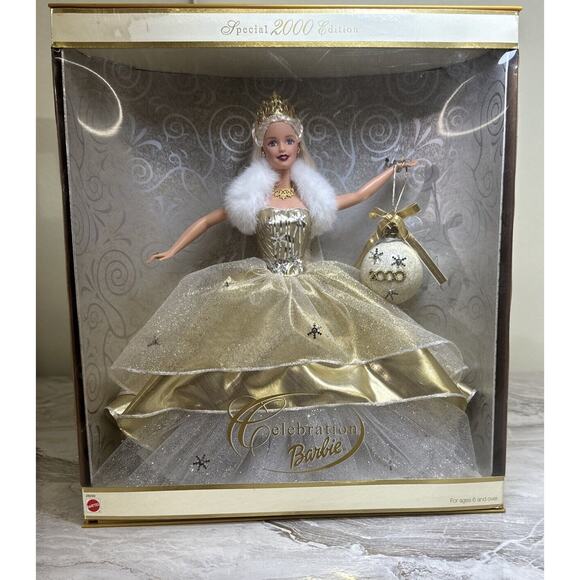 Holiday Celebration Special Edition 2000 Barbie Doll Y2K Holiday Ornament w/ Box - Picture 1 of 10